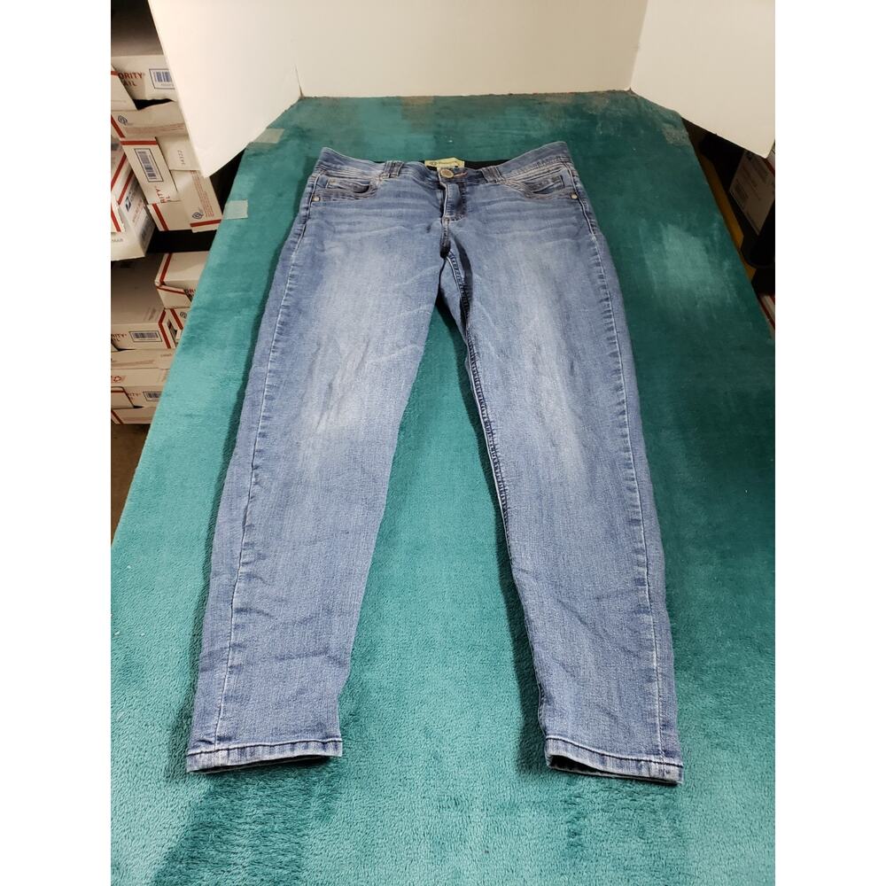 Democracy Jeans Size 8 Blue Stretch Pants Denim Ab Technology Skinny Ankle